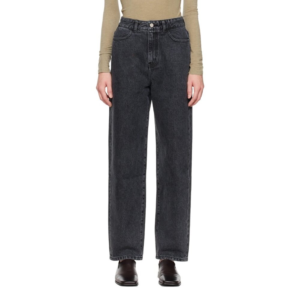 AMOMENTO Black Oversized Jeans Size1